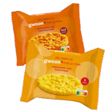 g'woon maïswafels paprika of kaas